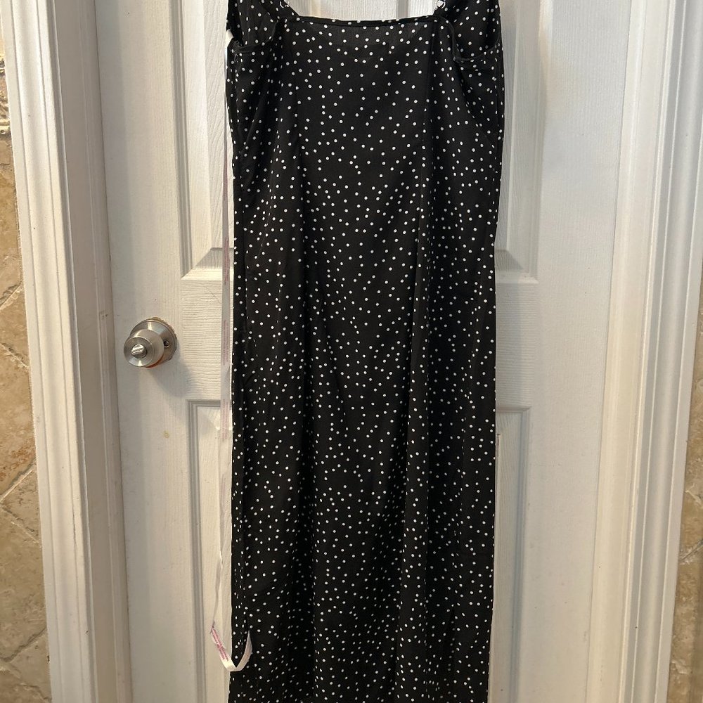 Missguided Cami Cowl Slip Polka Dot Midi Dress